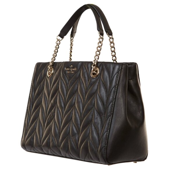 Kate Spade Briar Lane Quilted Purse, Size OS - Black/Gold